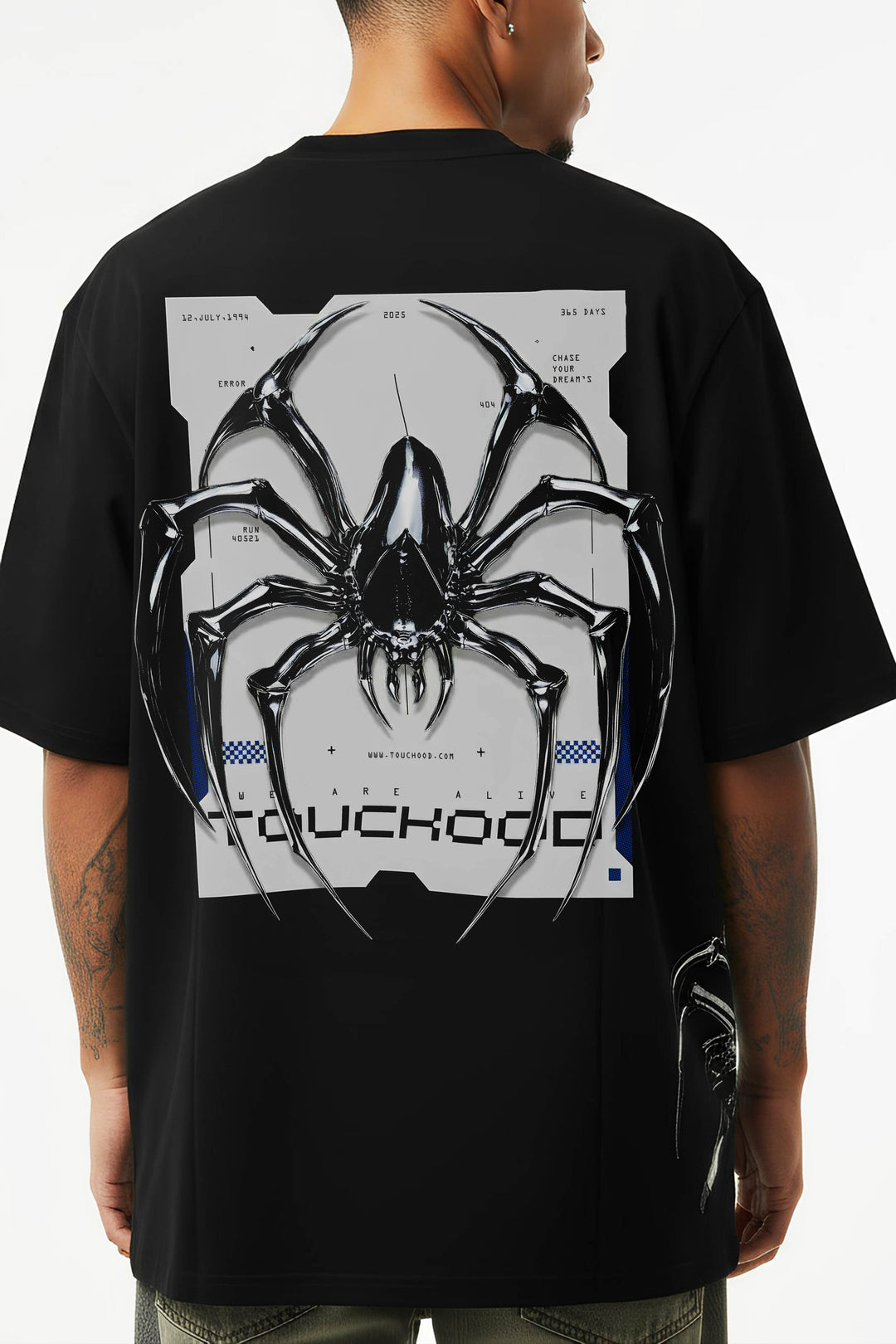 Oversized T-shirt - Spider Web – Touchood